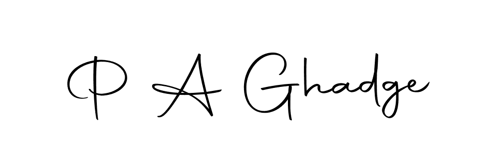 How to make P A Ghadge signature? Autography-DOLnW is a professional autograph style. Create handwritten signature for P A Ghadge name. P A Ghadge signature style 10 images and pictures png