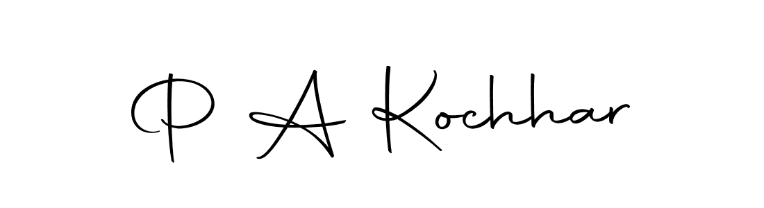 You should practise on your own different ways (Autography-DOLnW) to write your name (P A Kochhar) in signature. don't let someone else do it for you. P A Kochhar signature style 10 images and pictures png