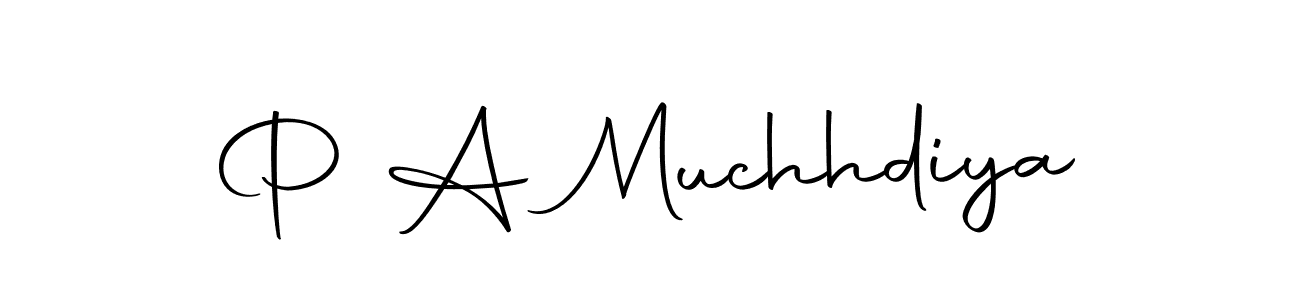 This is the best signature style for the P A Muchhdiya name. Also you like these signature font (Autography-DOLnW). Mix name signature. P A Muchhdiya signature style 10 images and pictures png