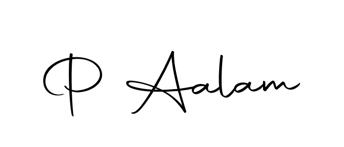 Design your own signature with our free online signature maker. With this signature software, you can create a handwritten (Autography-DOLnW) signature for name P Aalam. P Aalam signature style 10 images and pictures png