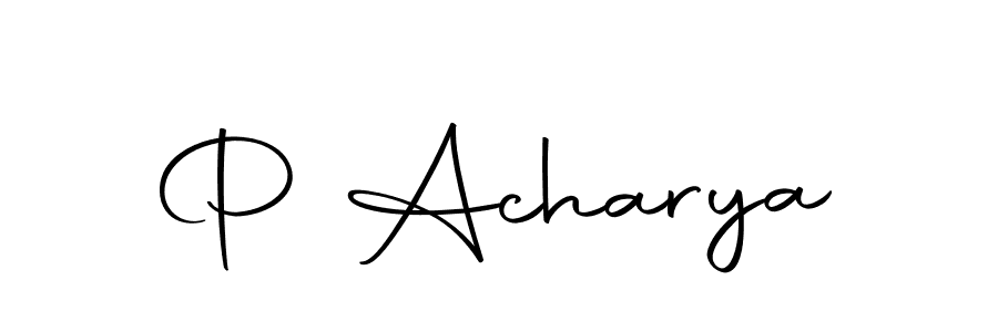 How to make P Acharya name signature. Use Autography-DOLnW style for creating short signs online. This is the latest handwritten sign. P Acharya signature style 10 images and pictures png