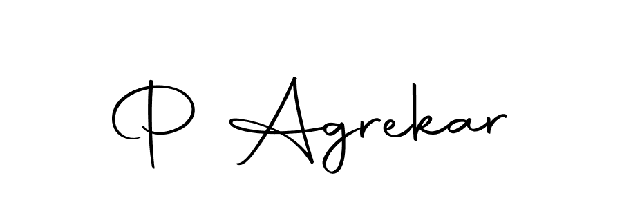 if you are searching for the best signature style for your name P Agrekar. so please give up your signature search. here we have designed multiple signature styles  using Autography-DOLnW. P Agrekar signature style 10 images and pictures png