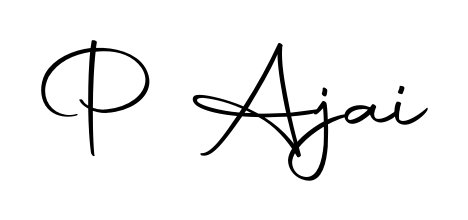 P Ajai stylish signature style. Best Handwritten Sign (Autography-DOLnW) for my name. Handwritten Signature Collection Ideas for my name P Ajai. P Ajai signature style 10 images and pictures png