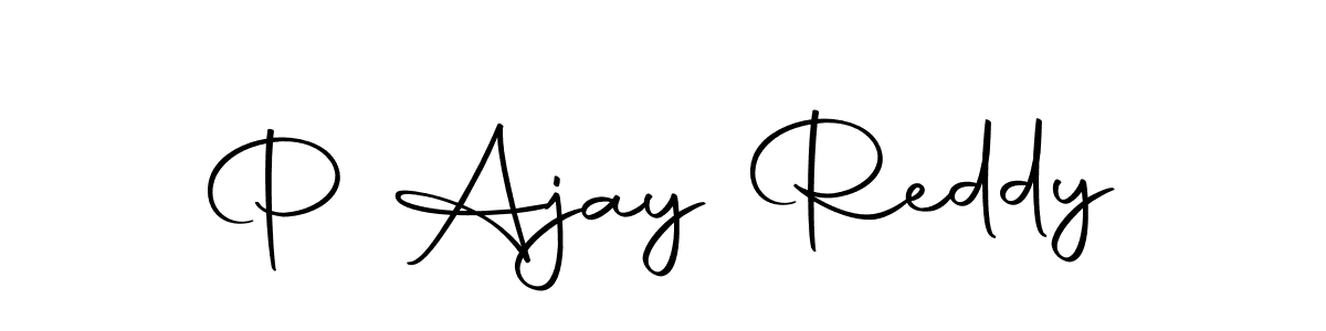 Use a signature maker to create a handwritten signature online. With this signature software, you can design (Autography-DOLnW) your own signature for name P Ajay Reddy. P Ajay Reddy signature style 10 images and pictures png