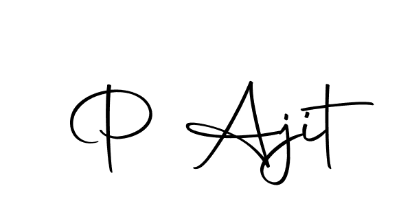 The best way (Autography-DOLnW) to make a short signature is to pick only two or three words in your name. The name P Ajit include a total of six letters. For converting this name. P Ajit signature style 10 images and pictures png