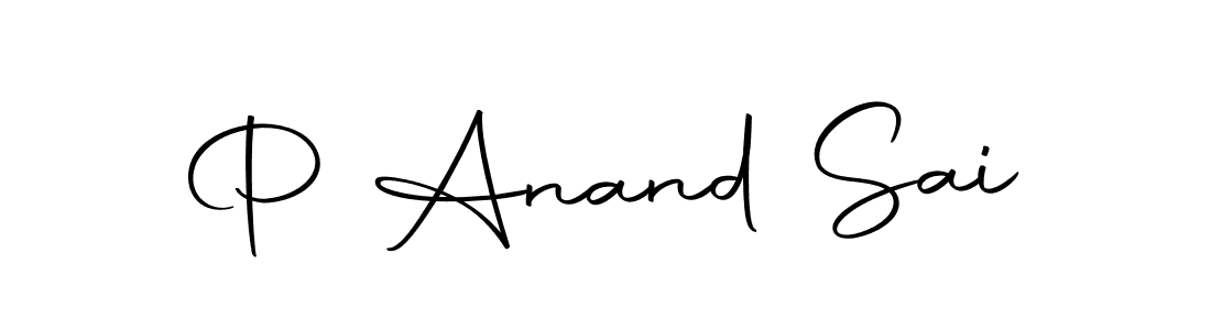 Use a signature maker to create a handwritten signature online. With this signature software, you can design (Autography-DOLnW) your own signature for name P Anand Sai. P Anand Sai signature style 10 images and pictures png