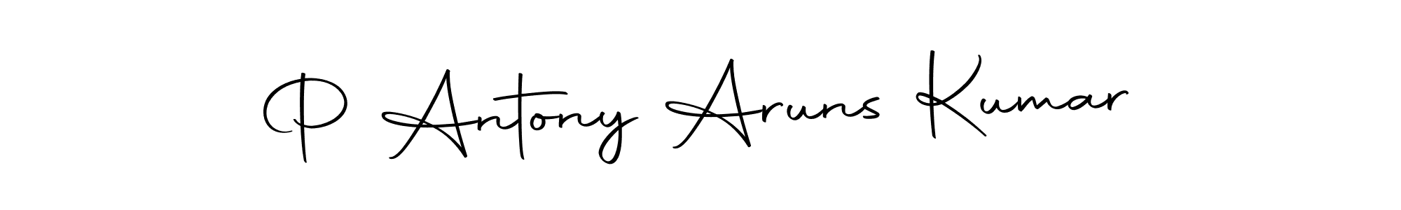 Autography-DOLnW is a professional signature style that is perfect for those who want to add a touch of class to their signature. It is also a great choice for those who want to make their signature more unique. Get P Antony Aruns Kumar name to fancy signature for free. P Antony Aruns Kumar signature style 10 images and pictures png