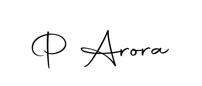 Use a signature maker to create a handwritten signature online. With this signature software, you can design (Autography-DOLnW) your own signature for name P Arora. P Arora signature style 10 images and pictures png