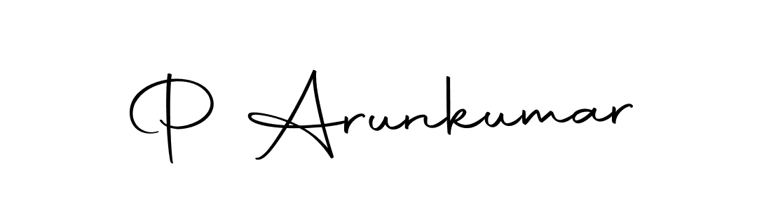 Make a beautiful signature design for name P Arunkumar. Use this online signature maker to create a handwritten signature for free. P Arunkumar signature style 10 images and pictures png