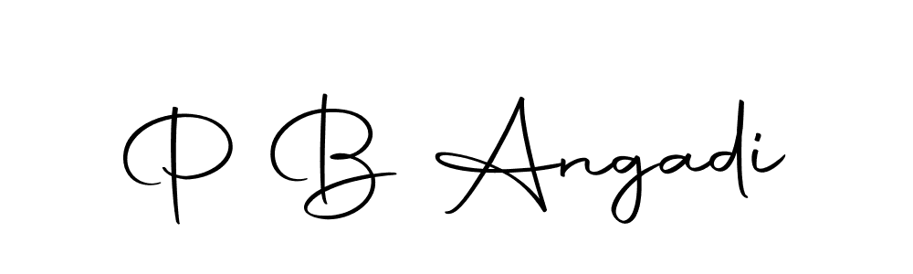 Create a beautiful signature design for name P B Angadi. With this signature (Autography-DOLnW) fonts, you can make a handwritten signature for free. P B Angadi signature style 10 images and pictures png