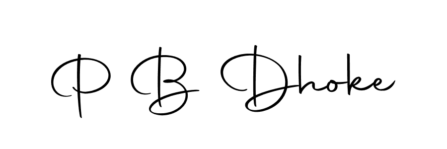 The best way (Autography-DOLnW) to make a short signature is to pick only two or three words in your name. The name P B Dhoke include a total of six letters. For converting this name. P B Dhoke signature style 10 images and pictures png
