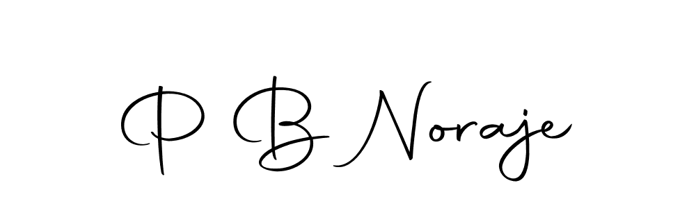 Use a signature maker to create a handwritten signature online. With this signature software, you can design (Autography-DOLnW) your own signature for name P B Noraje. P B Noraje signature style 10 images and pictures png