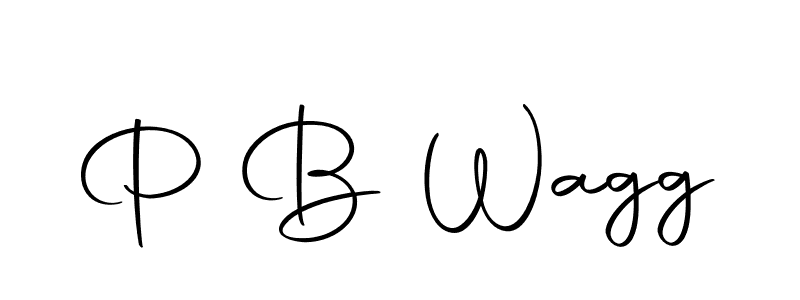 How to make P B Wagg name signature. Use Autography-DOLnW style for creating short signs online. This is the latest handwritten sign. P B Wagg signature style 10 images and pictures png