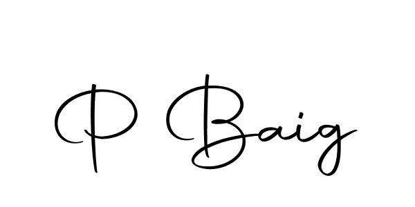 Make a beautiful signature design for name P Baig. With this signature (Autography-DOLnW) style, you can create a handwritten signature for free. P Baig signature style 10 images and pictures png