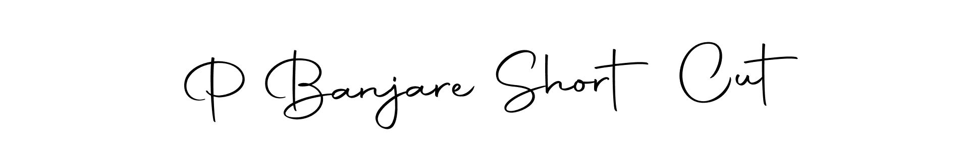 Create a beautiful signature design for name P Banjare Short Cut. With this signature (Autography-DOLnW) fonts, you can make a handwritten signature for free. P Banjare Short Cut signature style 10 images and pictures png