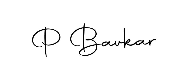 P Bavkar stylish signature style. Best Handwritten Sign (Autography-DOLnW) for my name. Handwritten Signature Collection Ideas for my name P Bavkar. P Bavkar signature style 10 images and pictures png