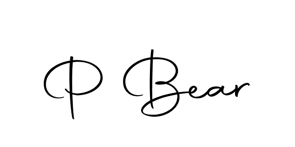 Create a beautiful signature design for name P Bear. With this signature (Autography-DOLnW) fonts, you can make a handwritten signature for free. P Bear signature style 10 images and pictures png