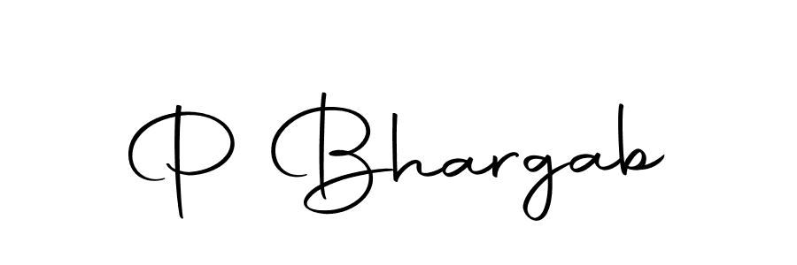 Create a beautiful signature design for name P Bhargab. With this signature (Autography-DOLnW) fonts, you can make a handwritten signature for free. P Bhargab signature style 10 images and pictures png