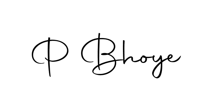 How to make P Bhoye name signature. Use Autography-DOLnW style for creating short signs online. This is the latest handwritten sign. P Bhoye signature style 10 images and pictures png