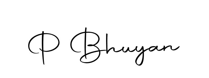 You can use this online signature creator to create a handwritten signature for the name P Bhuyan. This is the best online autograph maker. P Bhuyan signature style 10 images and pictures png