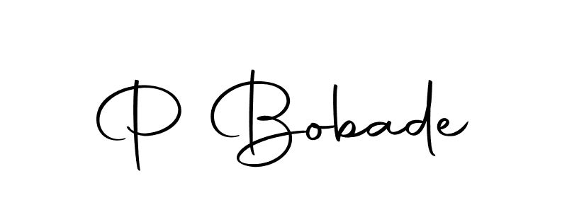 The best way (Autography-DOLnW) to make a short signature is to pick only two or three words in your name. The name P Bobade include a total of six letters. For converting this name. P Bobade signature style 10 images and pictures png