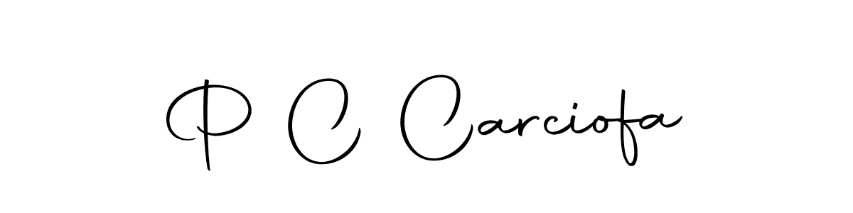 You should practise on your own different ways (Autography-DOLnW) to write your name (P C Carciofa) in signature. don't let someone else do it for you. P C Carciofa signature style 10 images and pictures png