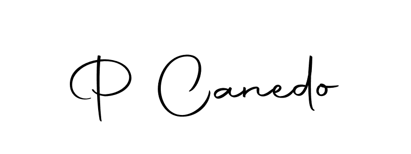 Create a beautiful signature design for name P Canedo. With this signature (Autography-DOLnW) fonts, you can make a handwritten signature for free. P Canedo signature style 10 images and pictures png