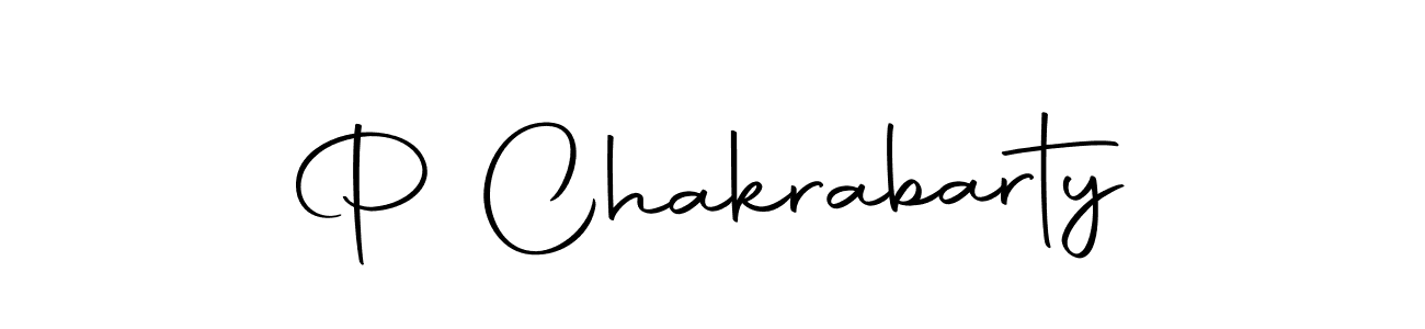 Create a beautiful signature design for name P Chakrabarty. With this signature (Autography-DOLnW) fonts, you can make a handwritten signature for free. P Chakrabarty signature style 10 images and pictures png