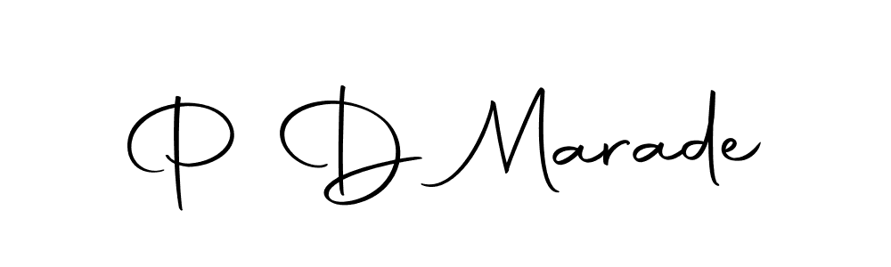 Design your own signature with our free online signature maker. With this signature software, you can create a handwritten (Autography-DOLnW) signature for name P D Marade. P D Marade signature style 10 images and pictures png