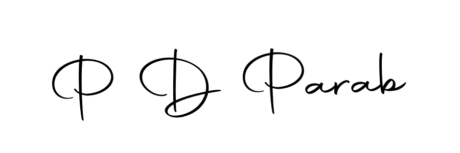 How to make P D Parab signature? Autography-DOLnW is a professional autograph style. Create handwritten signature for P D Parab name. P D Parab signature style 10 images and pictures png