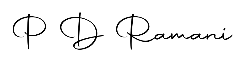 A stylish, flowing autograph style designed for name P D Ramani using Autography-DOLnW typography. Perfect for digital creative projects. P D Ramani signature style 10 images and pictures png