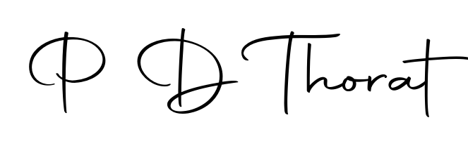 Master the art of signing with P D Thorat written in fluent Autography-DOLnW script. A great template to practice and refine your handwriting. P D Thorat signature style 10 images and pictures png