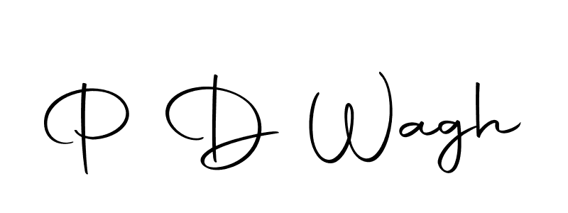 How to make P D Wagh signature? Autography-DOLnW is a professional autograph style. Create handwritten signature for P D Wagh name. P D Wagh signature style 10 images and pictures png