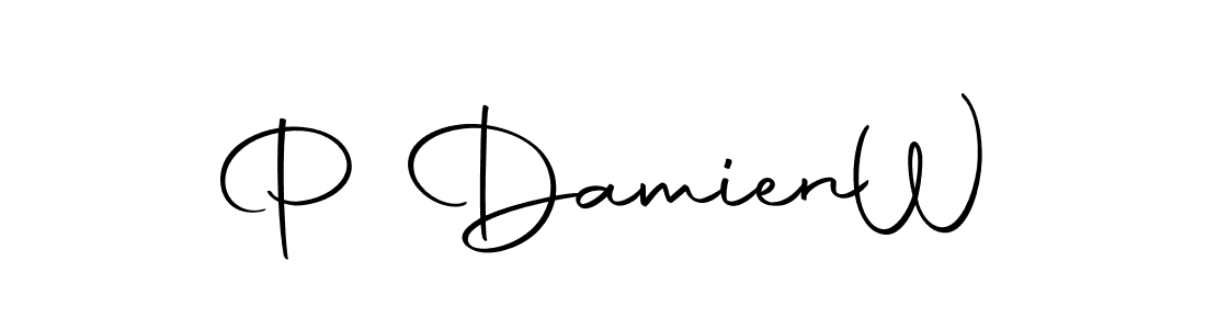 Make a short P Damien  W signature style. Manage your documents anywhere anytime using Autography-DOLnW. Create and add eSignatures, submit forms, share and send files easily. P Damien  W signature style 10 images and pictures png