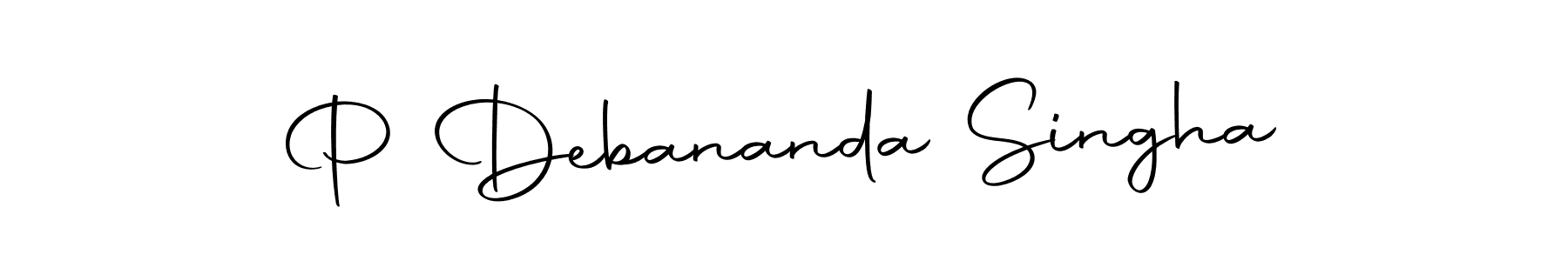 The best way (Autography-DOLnW) to make a short signature is to pick only two or three words in your name. The name P Debananda Singha include a total of six letters. For converting this name. P Debananda Singha signature style 10 images and pictures png