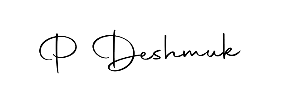 Also we have P Deshmuk name is the best signature style. Create professional handwritten signature collection using Autography-DOLnW autograph style. P Deshmuk signature style 10 images and pictures png