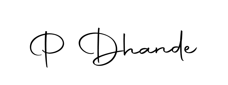 P Dhande stylish signature style. Best Handwritten Sign (Autography-DOLnW) for my name. Handwritten Signature Collection Ideas for my name P Dhande. P Dhande signature style 10 images and pictures png