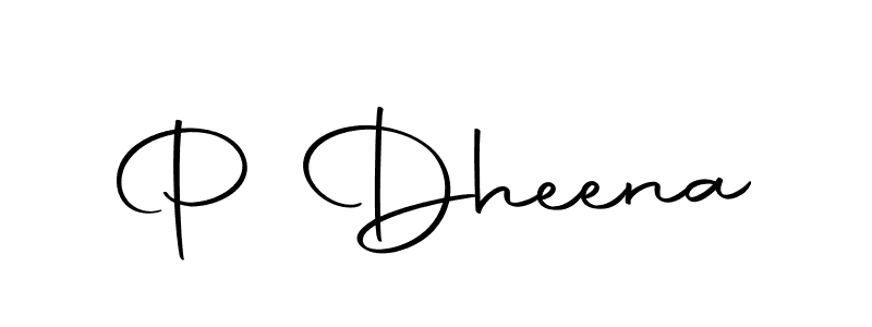 Also we have P Dheena name is the best signature style. Create professional handwritten signature collection using Autography-DOLnW autograph style. P Dheena signature style 10 images and pictures png