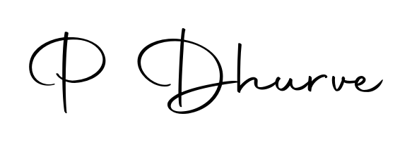 The Autography-DOLnW typeface gives name P Dhurve a refined look. Suitable for certificates, diplomas, and official verification. P Dhurve signature style 10 images and pictures png