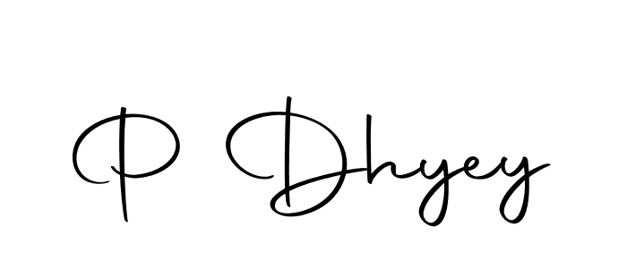 You can use this online signature creator to create a handwritten signature for the name P Dhyey. This is the best online autograph maker. P Dhyey signature style 10 images and pictures png