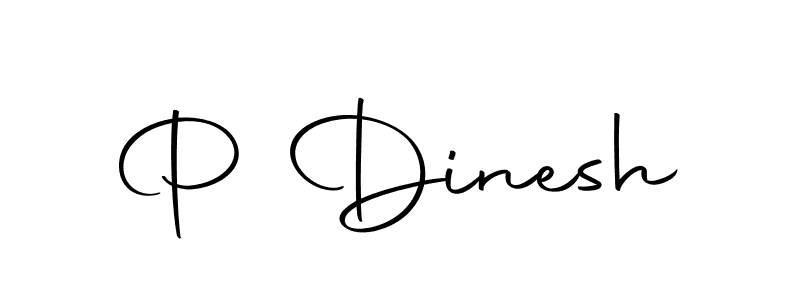 Design your own signature with our free online signature maker. With this signature software, you can create a handwritten (Autography-DOLnW) signature for name P Dinesh. P Dinesh signature style 10 images and pictures png