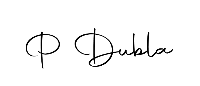 Make a beautiful signature design for name P Dubla. Use this online signature maker to create a handwritten signature for free. P Dubla signature style 10 images and pictures png