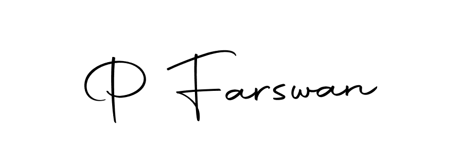 Here are the top 10 professional signature styles for the name P Farswan. These are the best autograph styles you can use for your name. P Farswan signature style 10 images and pictures png