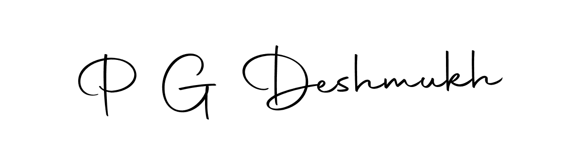 Make a beautiful signature design for name P G Deshmukh. With this signature (Autography-DOLnW) style, you can create a handwritten signature for free. P G Deshmukh signature style 10 images and pictures png