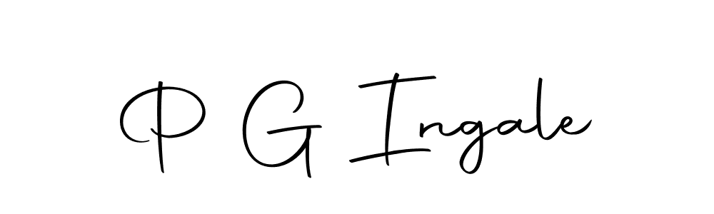 You should practise on your own different ways (Autography-DOLnW) to write your name (P G Ingale) in signature. don't let someone else do it for you. P G Ingale signature style 10 images and pictures png