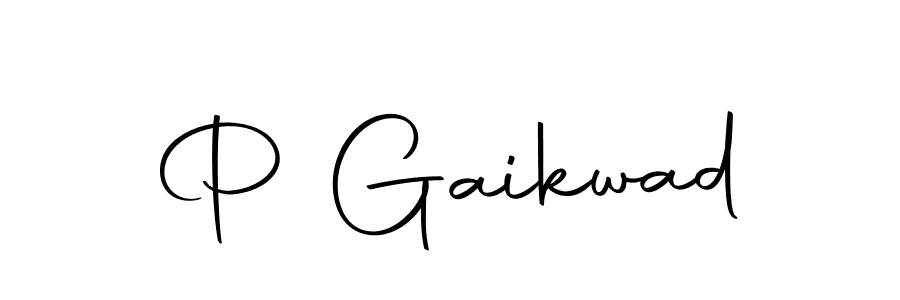 Create a beautiful signature design for name P Gaikwad. With this signature (Autography-DOLnW) fonts, you can make a handwritten signature for free. P Gaikwad signature style 10 images and pictures png