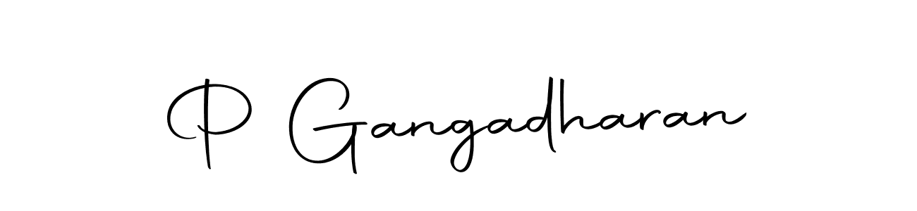 Make a beautiful signature design for name P Gangadharan. With this signature (Autography-DOLnW) style, you can create a handwritten signature for free. P Gangadharan signature style 10 images and pictures png