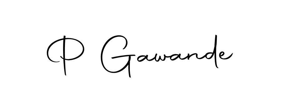 The best way (Autography-DOLnW) to make a short signature is to pick only two or three words in your name. The name P Gawande include a total of six letters. For converting this name. P Gawande signature style 10 images and pictures png