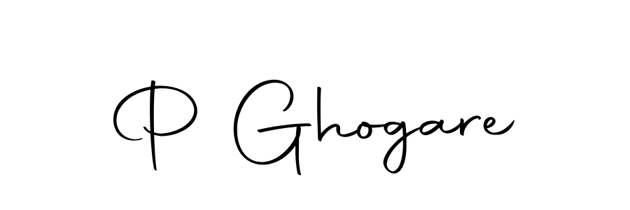 Create a beautiful signature design for name P Ghogare. With this signature (Autography-DOLnW) fonts, you can make a handwritten signature for free. P Ghogare signature style 10 images and pictures png