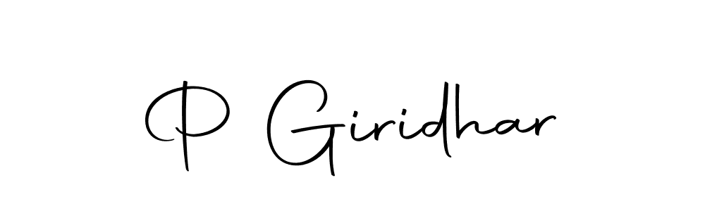 How to make P Giridhar signature? Autography-DOLnW is a professional autograph style. Create handwritten signature for P Giridhar name. P Giridhar signature style 10 images and pictures png